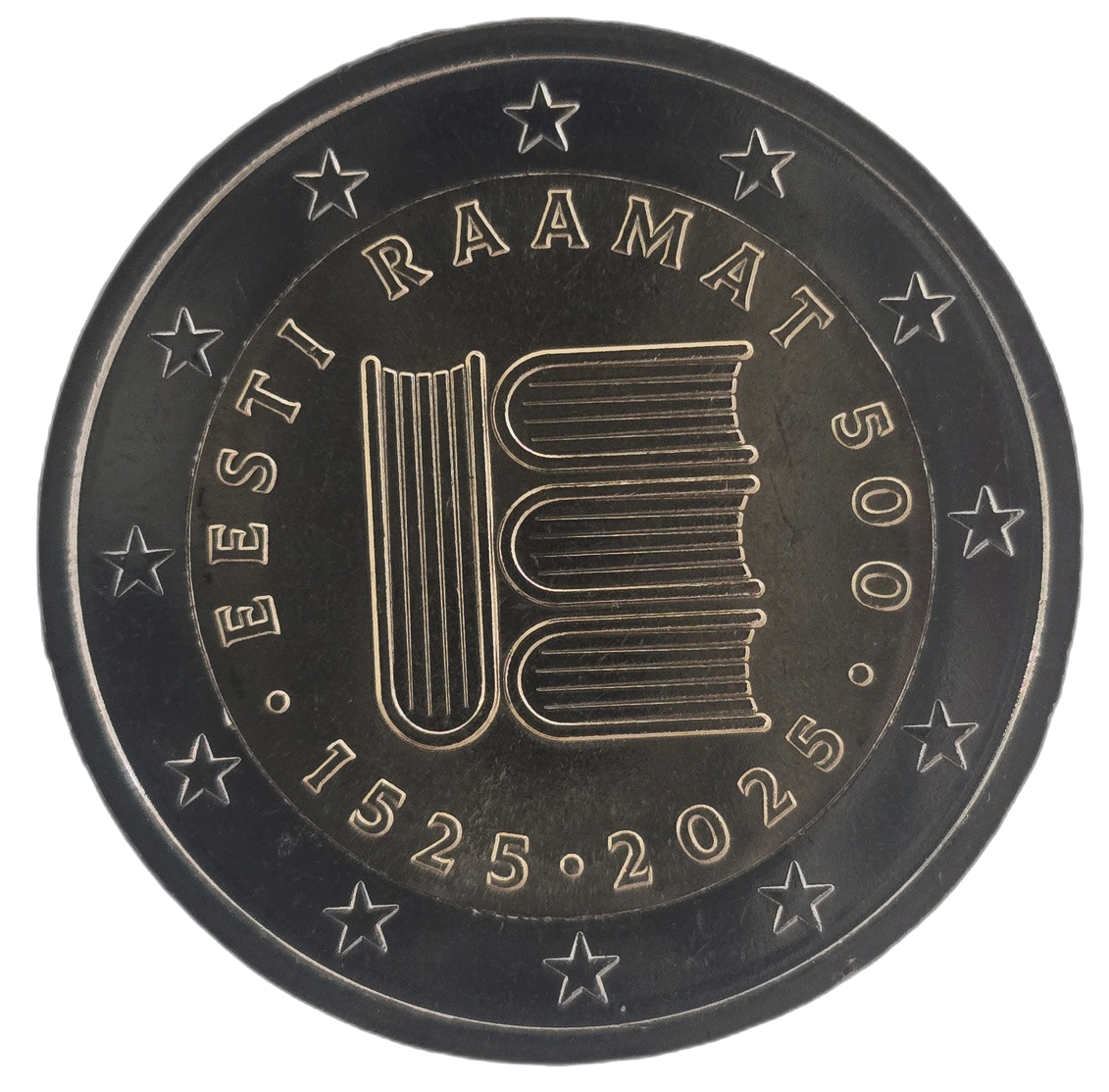 2 euros conmemorativa 500 Aniversario del Primer Texto Impreso en Estonio